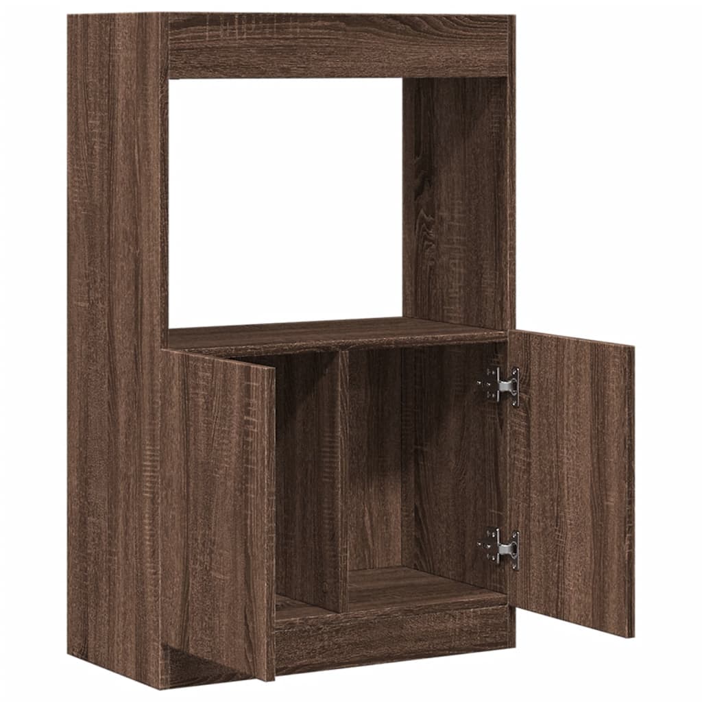 Skříň highboard hnědý dub 63 x 33 x 100 cm kompozitní dřevo