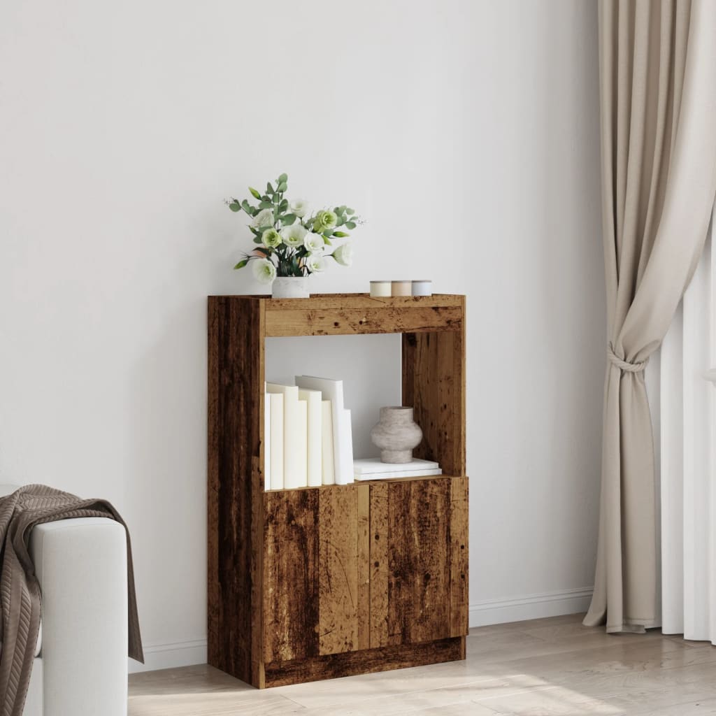 Skříň highboard old wood 63 x 33 x 100 cm kompozitní dřevo