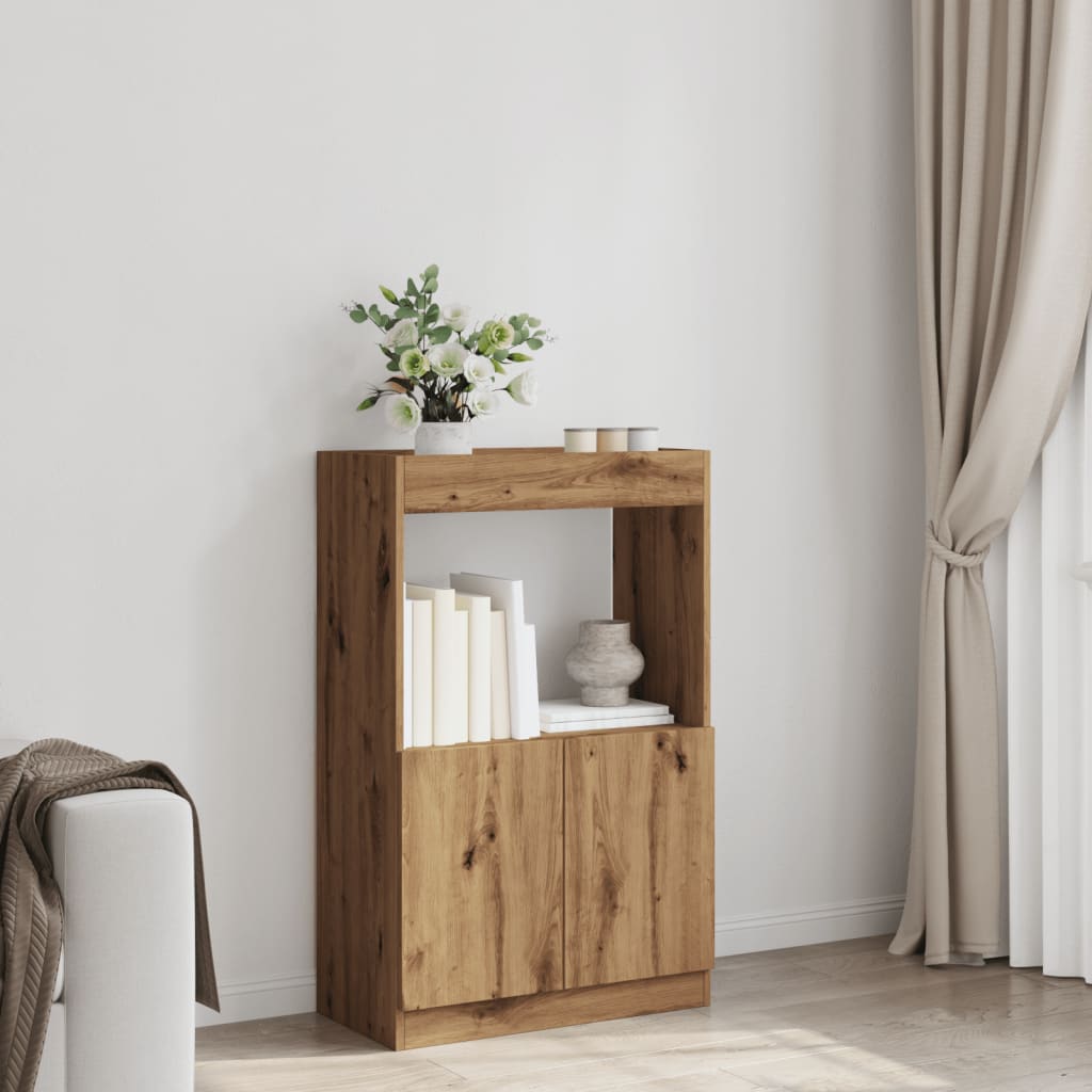 Skříň highboard dub artisan 63 x 33 x 100 cm kompozitní dřevo