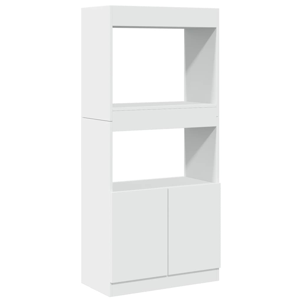 Skříň highboard bílá 63 x 33 x 140 cm kompozitní dřevo