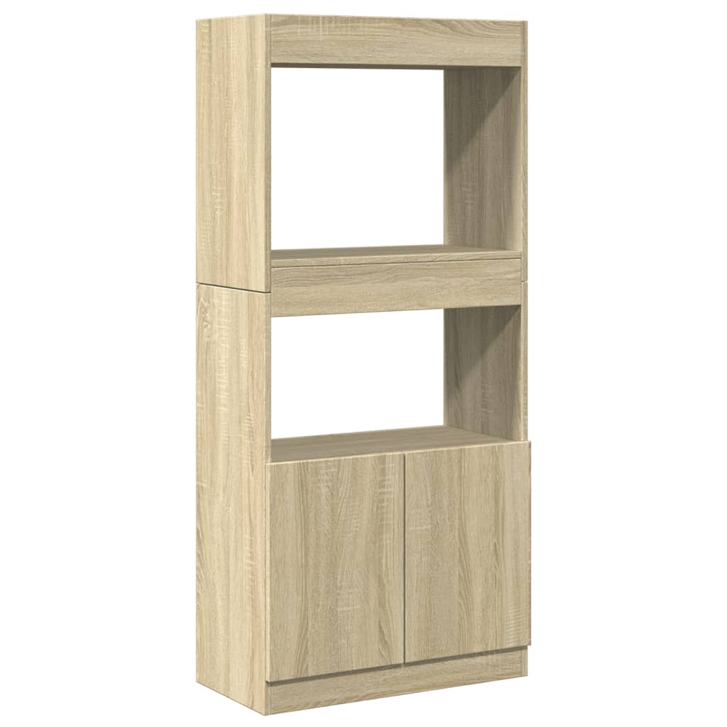 Skříň highboard dub sonoma 63 x 33 x 140 cm kompozitní dřevo