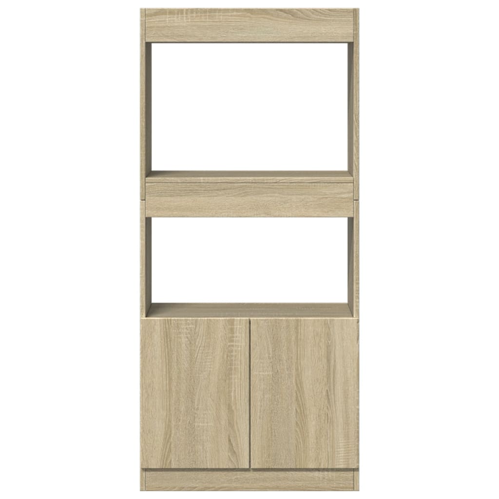 Skříň highboard dub sonoma 63 x 33 x 140 cm kompozitní dřevo