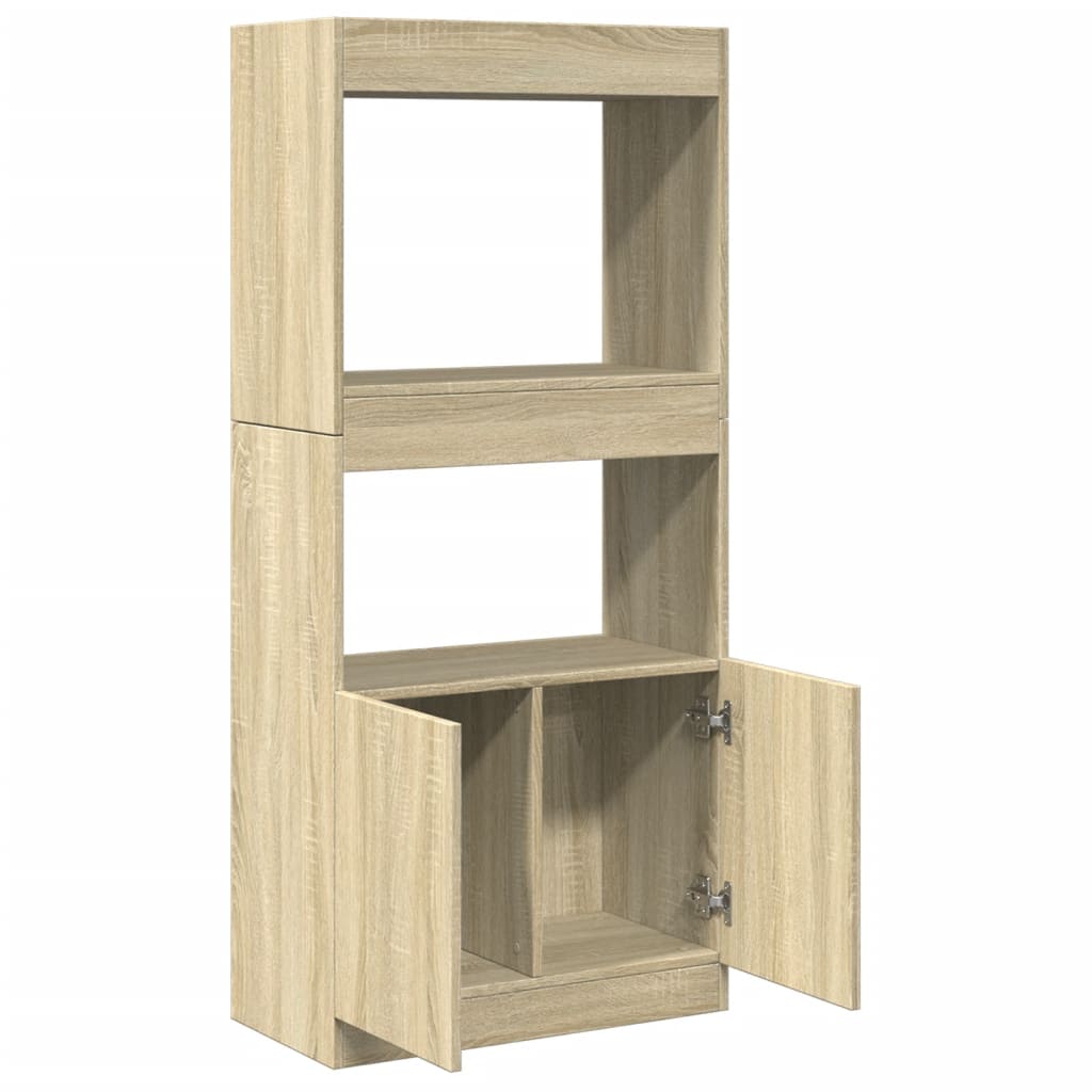 Skříň highboard dub sonoma 63 x 33 x 140 cm kompozitní dřevo