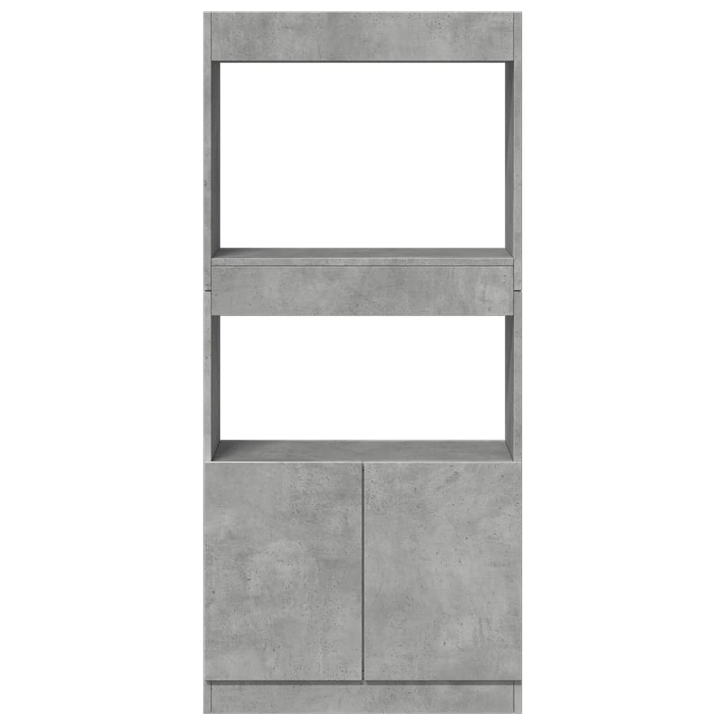 Skříň highboard betonově šedá 63 x 33 x 140 cm kompozitní dřevo