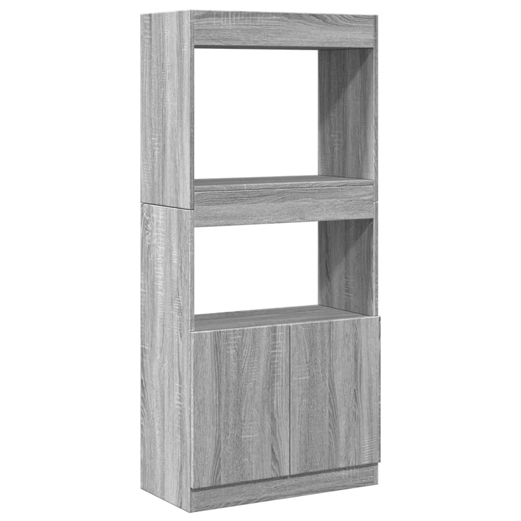 Skříň highboard šedá sonoma 63 x 33 x 140 cm kompozitní dřevo