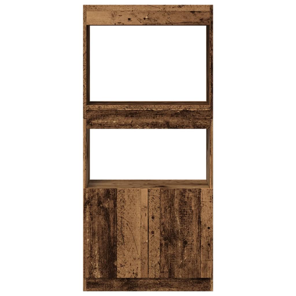 Skříň highboard old wood 63 x 33 x 140 cm kompozitní dřevo