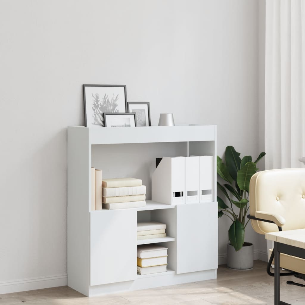 Skříň highboard bílá 92 x 33 x 100 cm kompozitní dřevo