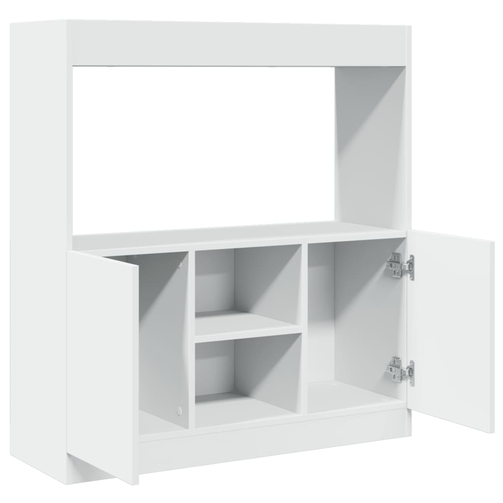 Skříň highboard bílá 92 x 33 x 100 cm kompozitní dřevo