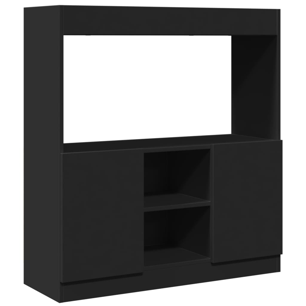 Skříň highboard černá 92 x 33 x 100 cm kompozitní dřevo