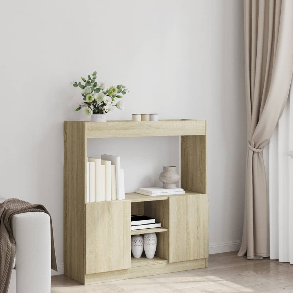 Skříň highboard dub sonoma 92 x 33 x 100 cm kompozitní dřevo