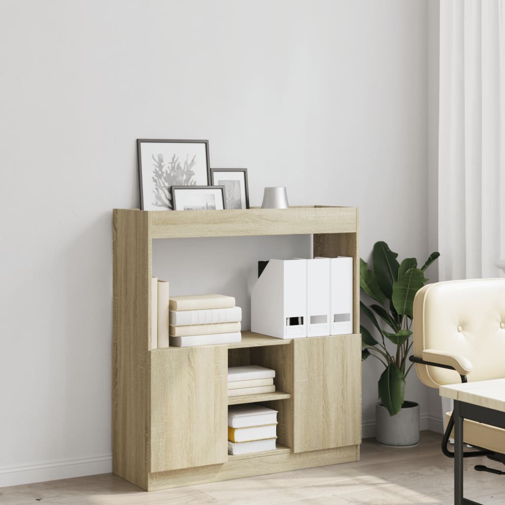 Skříň highboard dub sonoma 92 x 33 x 100 cm kompozitní dřevo