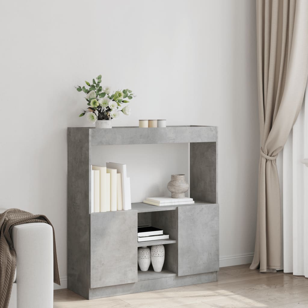 Skříň highboard betonově šedá 92 x 33 x 100 cm kompozitní dřevo