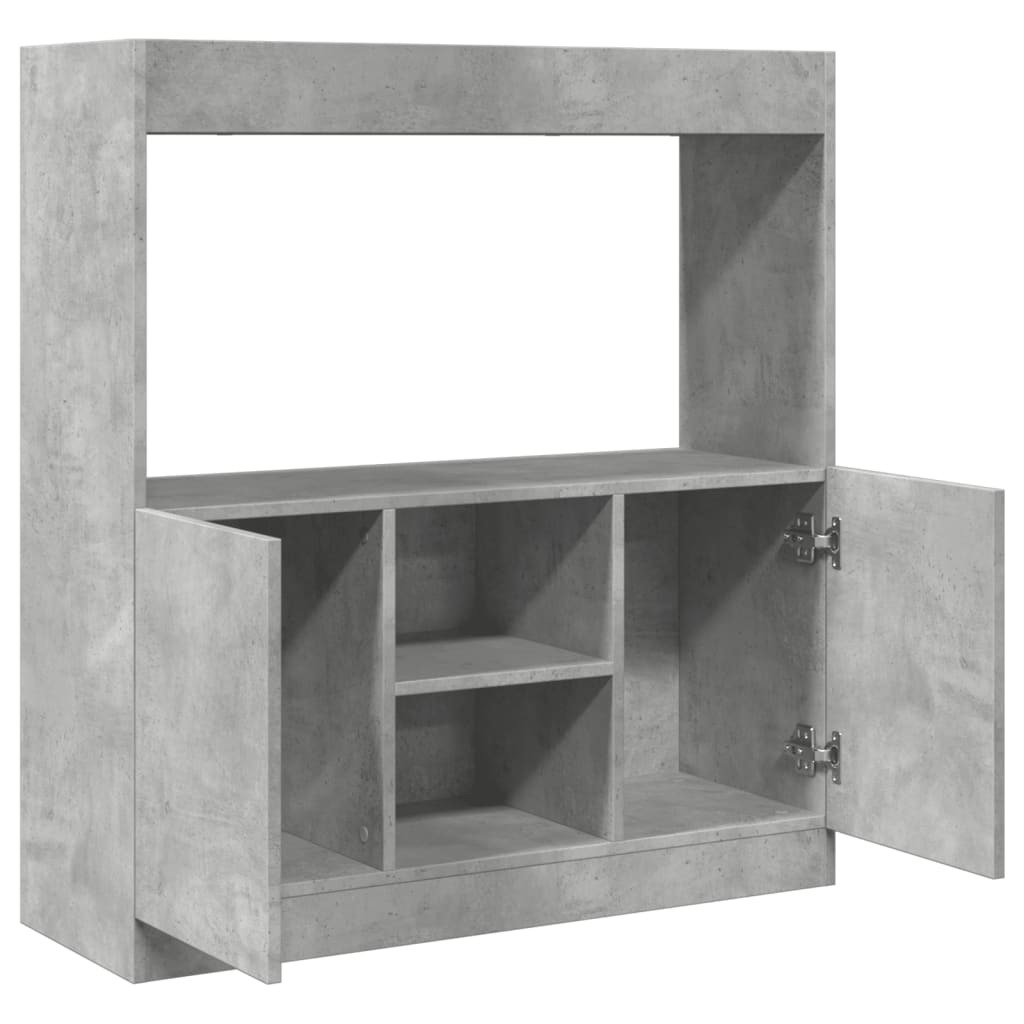 Skříň highboard betonově šedá 92 x 33 x 100 cm kompozitní dřevo