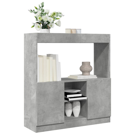 Skříň highboard betonově šedá 92 x 33 x 100 cm kompozitní dřevo