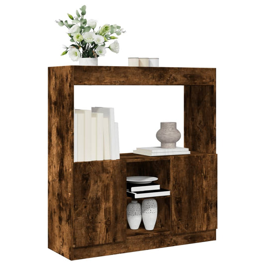 Skříň highboard kouřový dub 92 x 33 x 100 cm kompozitní dřevo