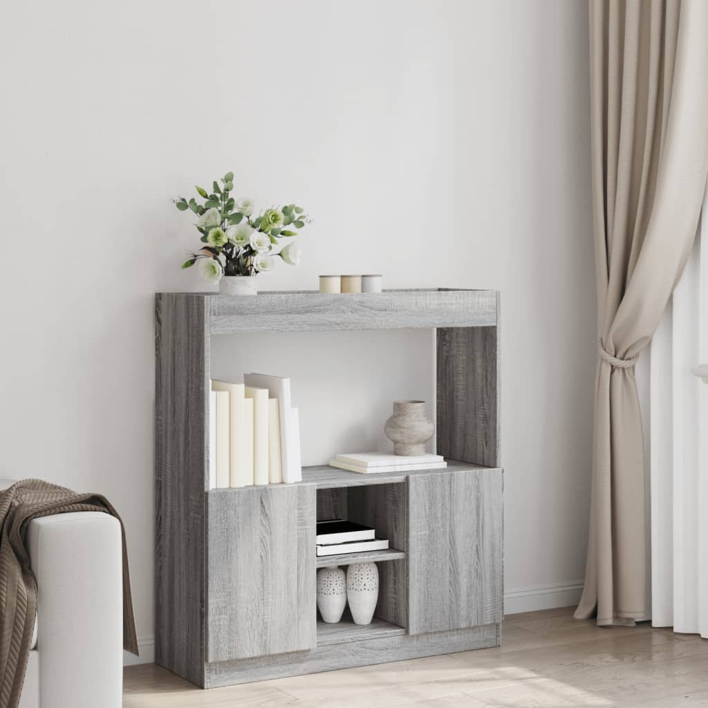 Skříň highboard šedá sonoma 92 x 33 x 100 cm kompozitní dřevo