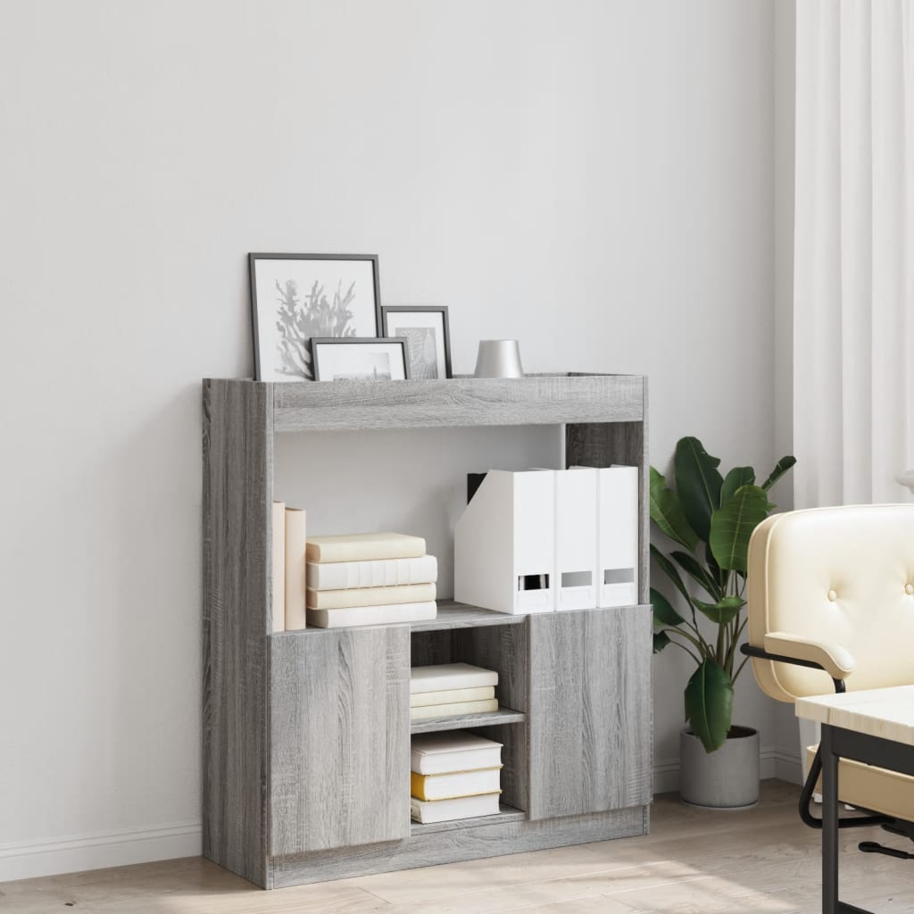 Skříň highboard šedá sonoma 92 x 33 x 100 cm kompozitní dřevo