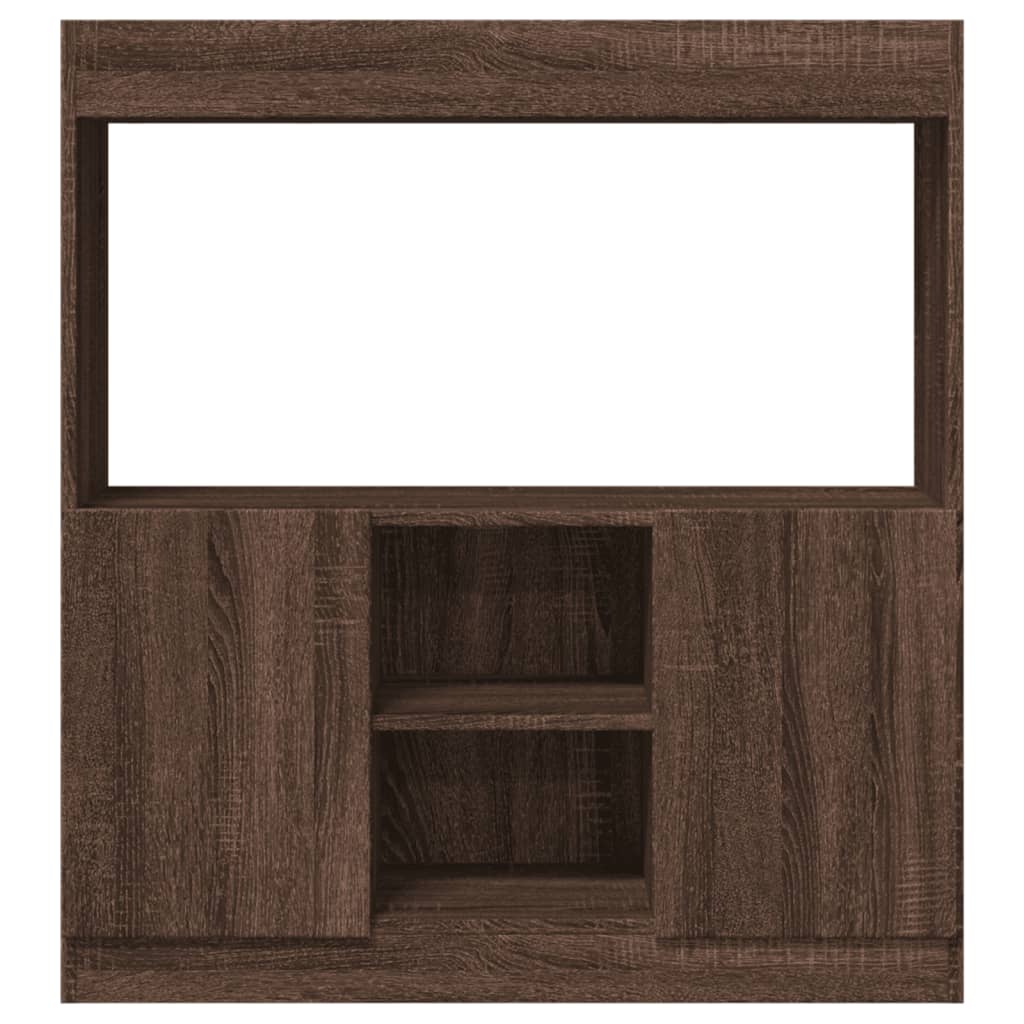 Skříň highboard hnědý dub 92 x 33 x 100 cm kompozitní dřevo