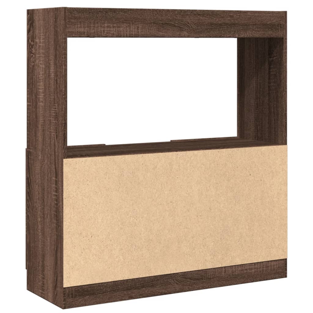 Skříň highboard hnědý dub 92 x 33 x 100 cm kompozitní dřevo