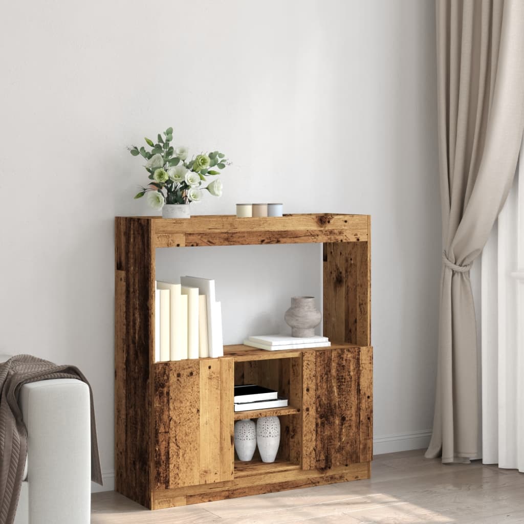 Skříň highboard old wood 92 x 33 x 100 cm kompozitní dřevo