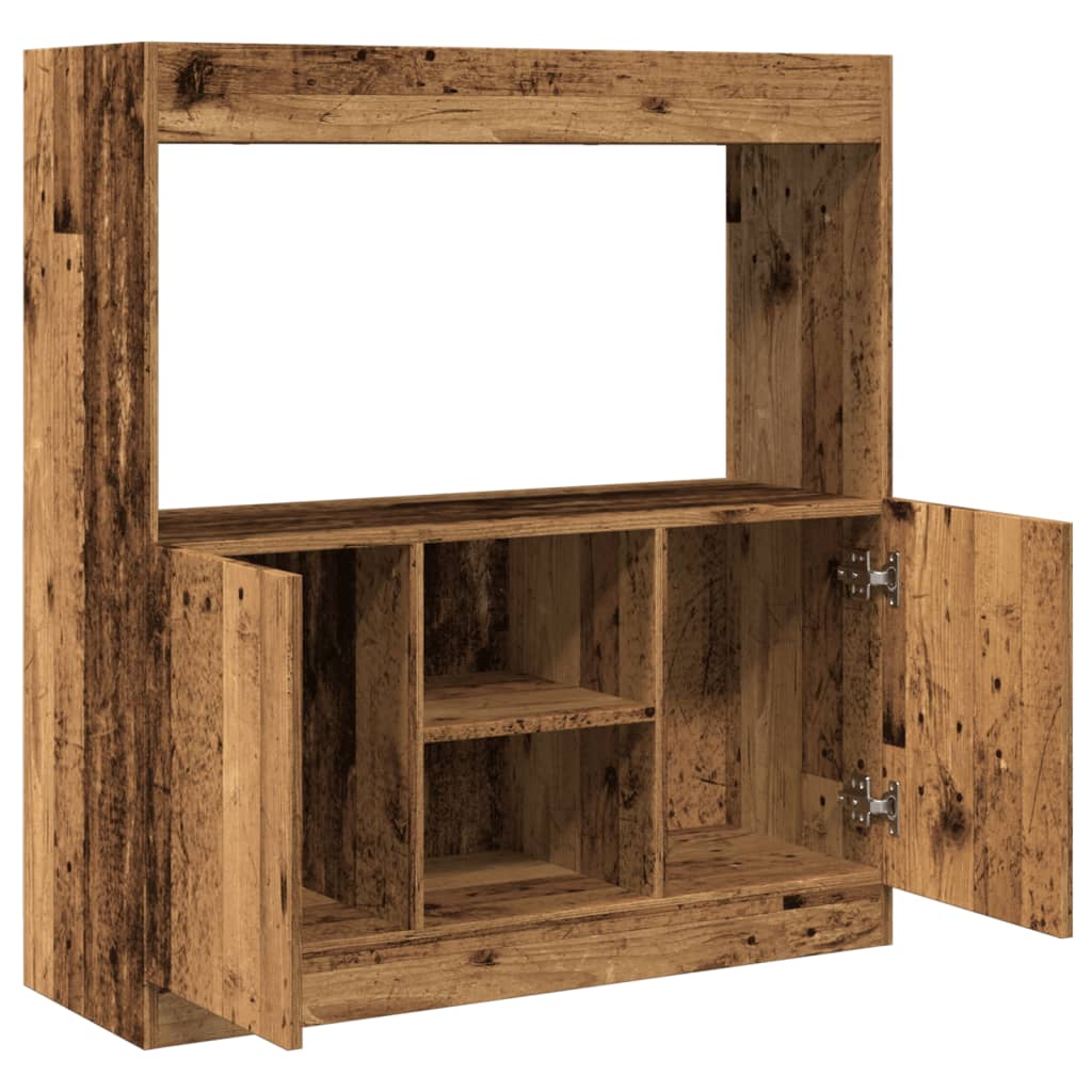 Skříň highboard old wood 92 x 33 x 100 cm kompozitní dřevo