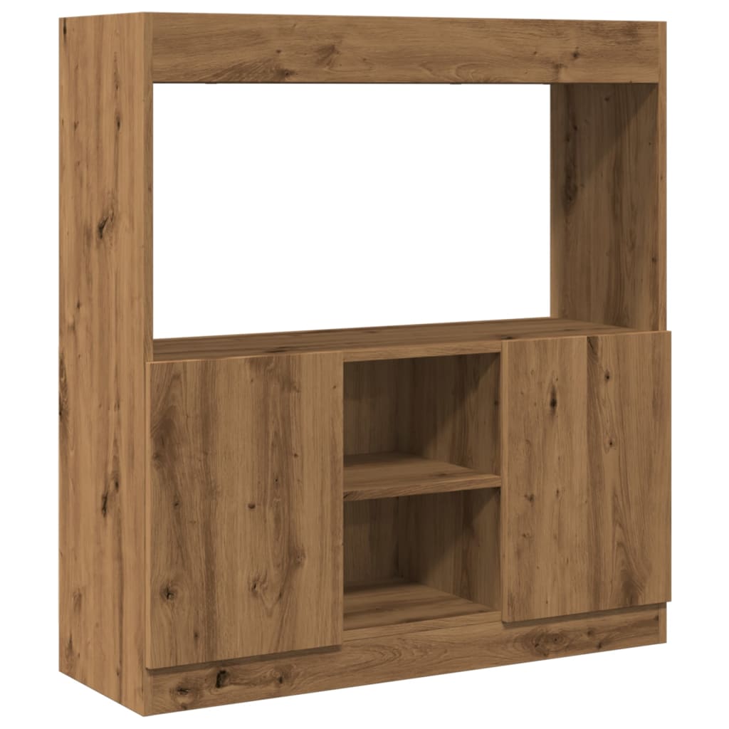 Skříň highboard dub artisan 92 x 33 x 100 cm kompozitní dřevo