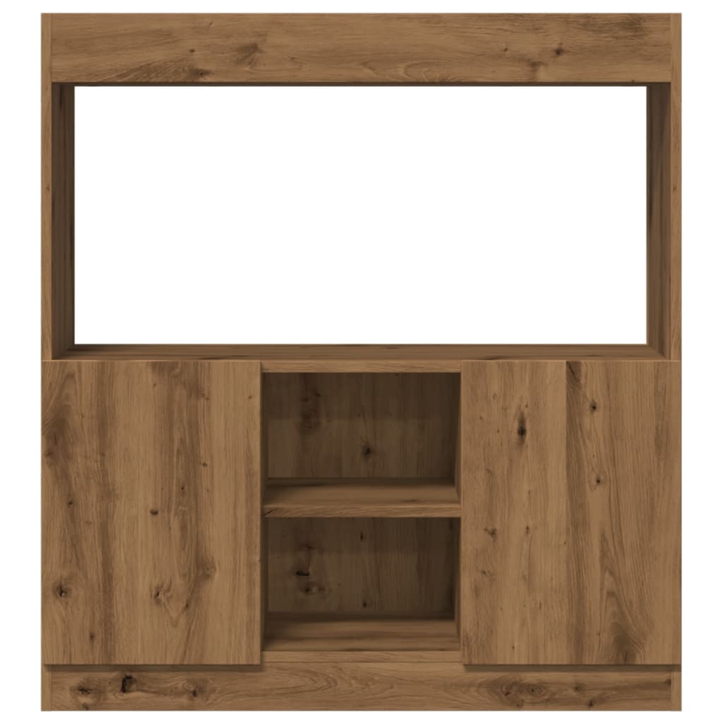 Skříň highboard dub artisan 92 x 33 x 100 cm kompozitní dřevo