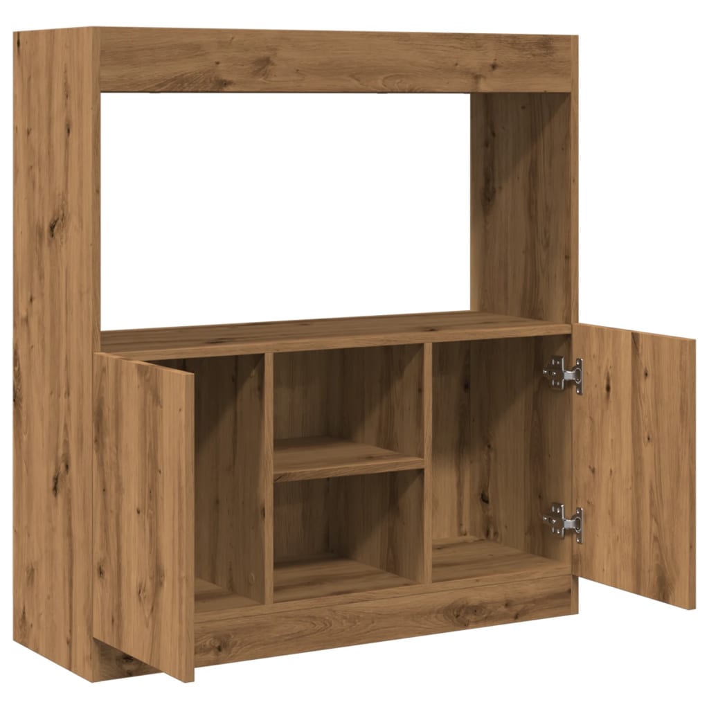 Skříň highboard dub artisan 92 x 33 x 100 cm kompozitní dřevo