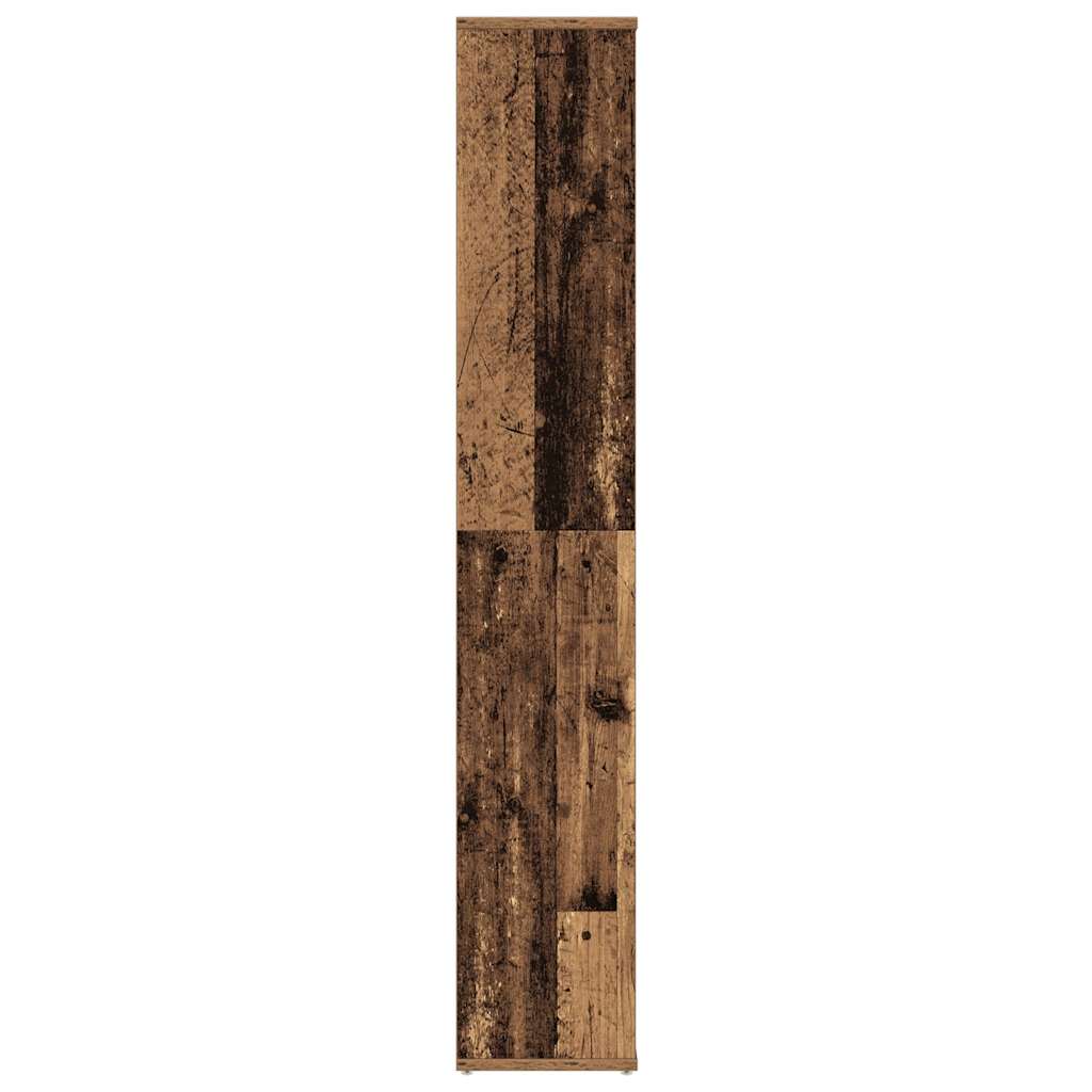 Knihovna/dělicí stěna old wood 100x24x140 cm kompozitní dřevo