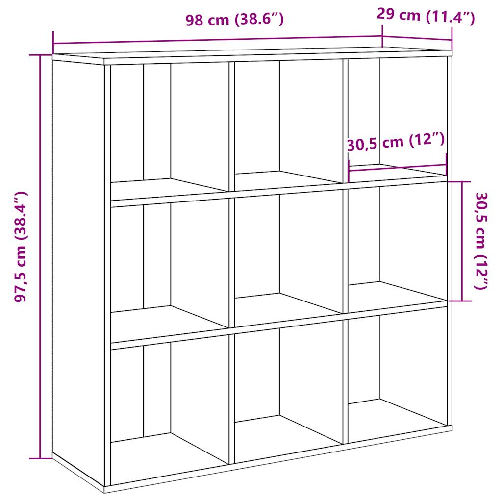 Knihovna dub artisan 98 x 29 x 97,5 cm