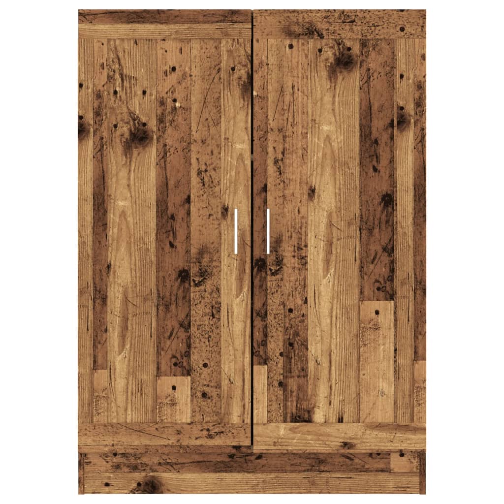 Knihovna old wood 82,5 x 30,5 x 115 cm kompozitní dřevo