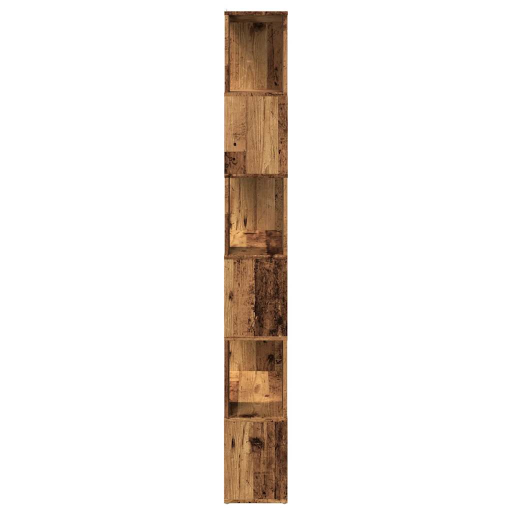 Knihovna / dělicí stěna old wood 80 x 24 x 186 cm