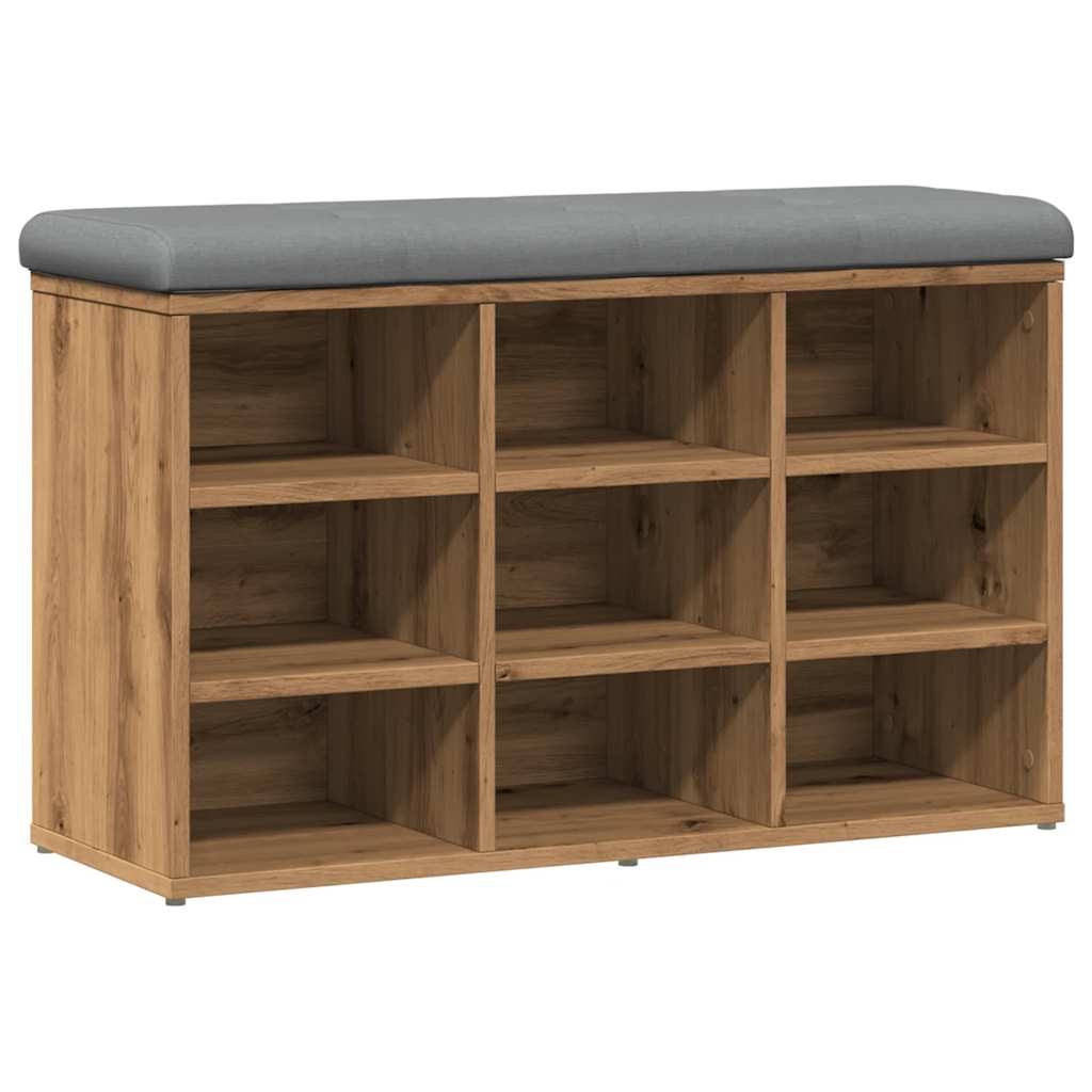 Lavice s botníkem dub artisan 82x32x50 cm Engineered Wood