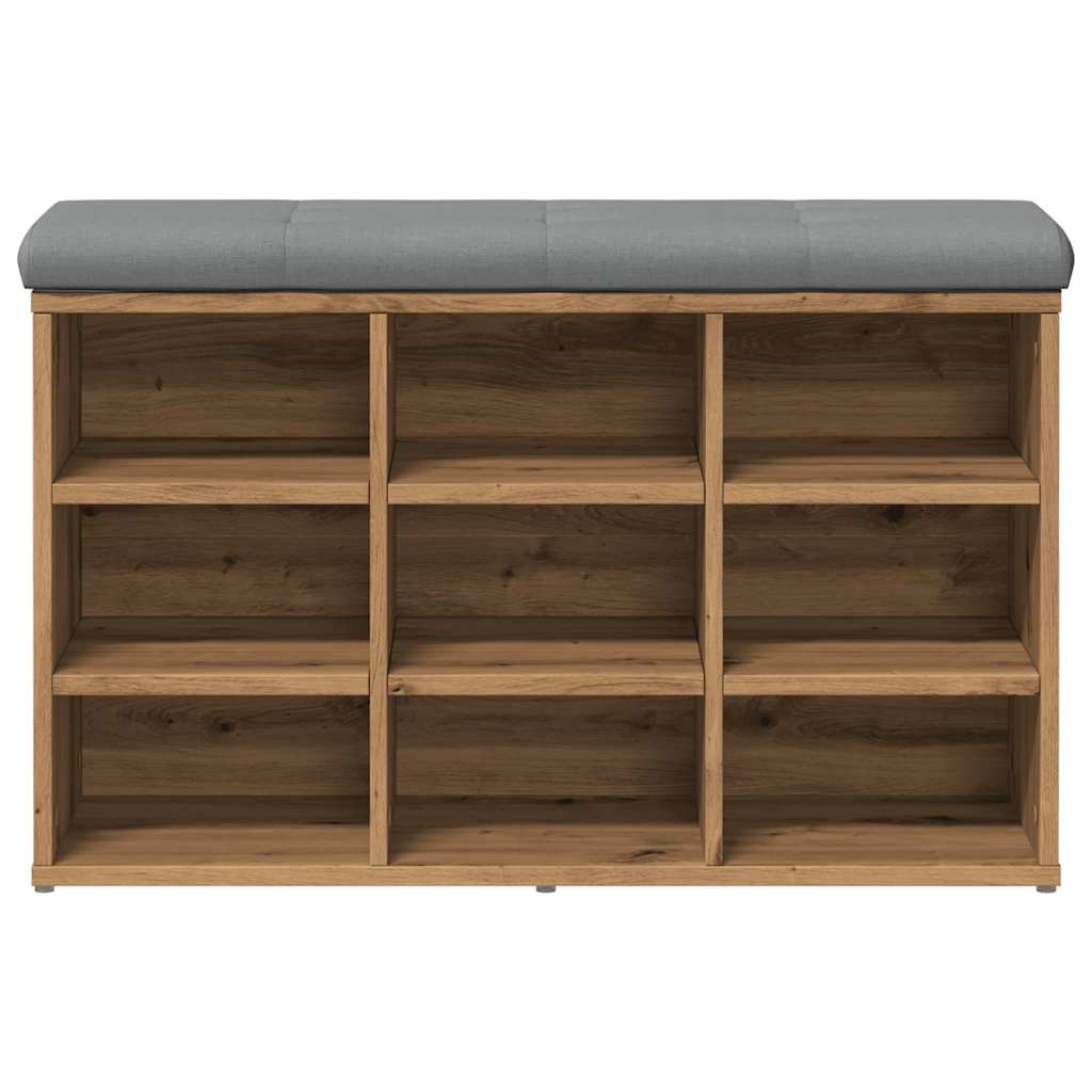 Lavice s botníkem dub artisan 82x32x50 cm Engineered Wood