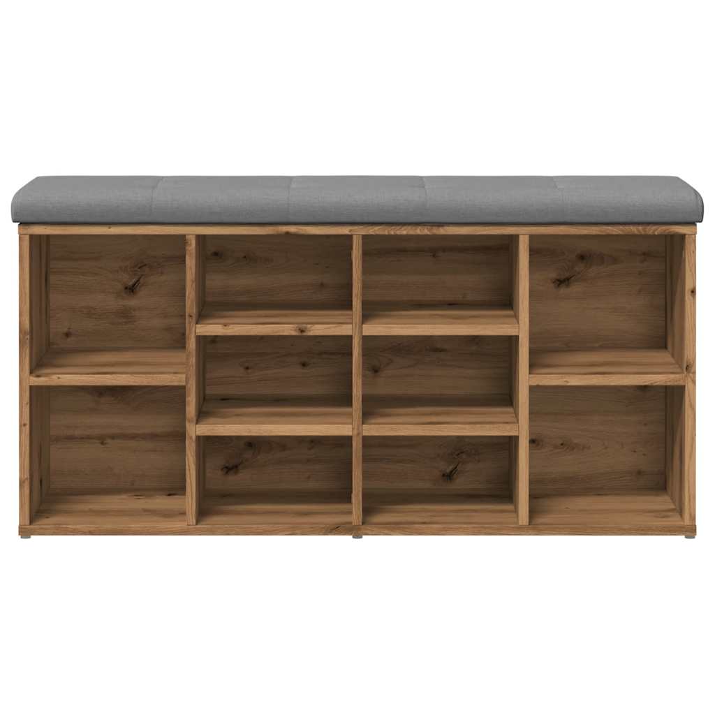 Lavice s botníkem dub artisan 102x32x50 cm Engineered Wood