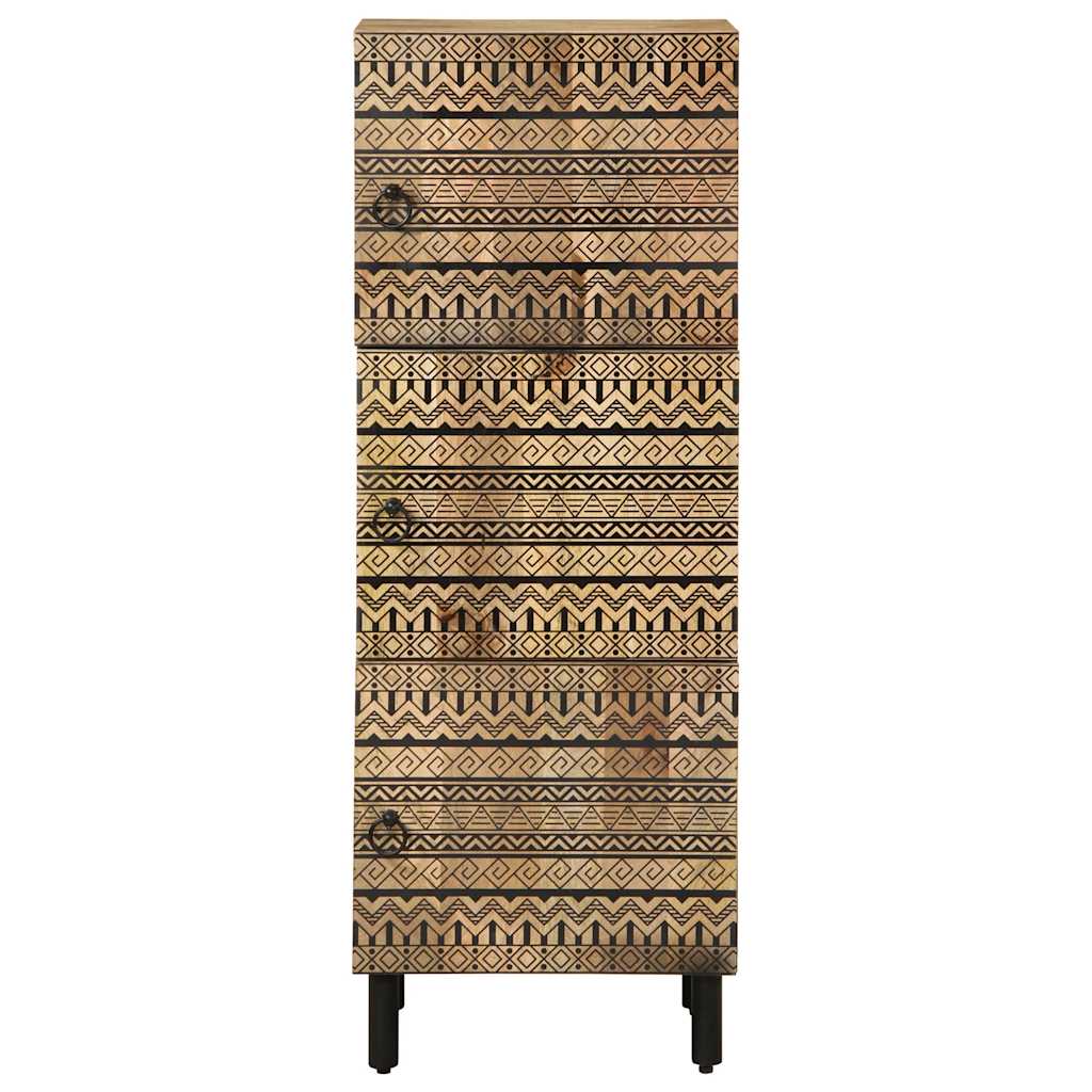 Skříň highboard 40x33,5x110 cm masivní hrubé mangovníkové dřevo