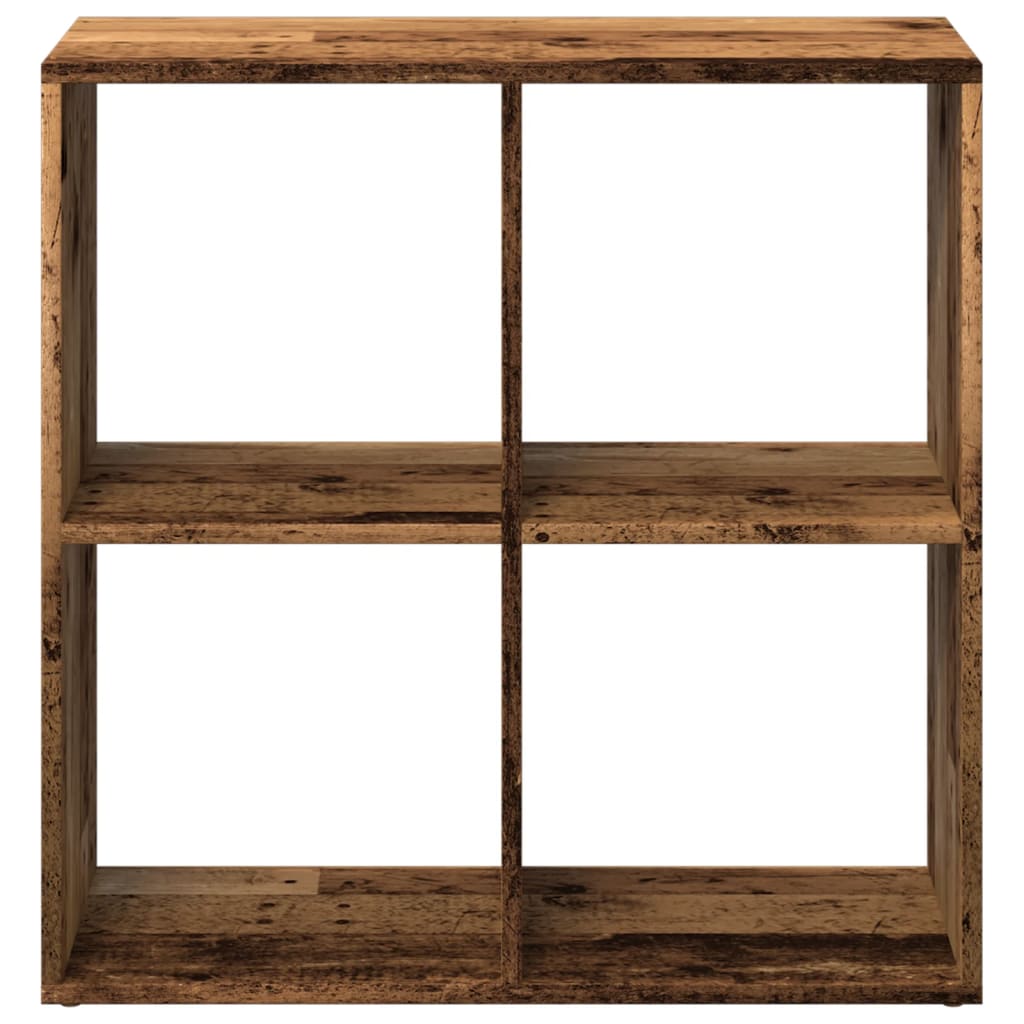 Knihovna/dělící stěna old wood 69,5x29x69,5 cm kompozitní dřevo