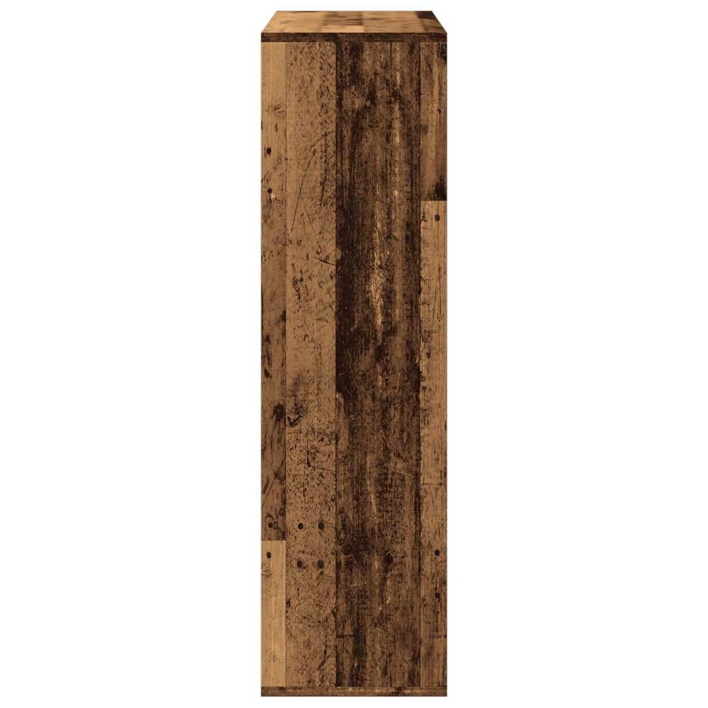 Knihovna/dělící stěna old wood 69,5x29x103,5 cm kompozit