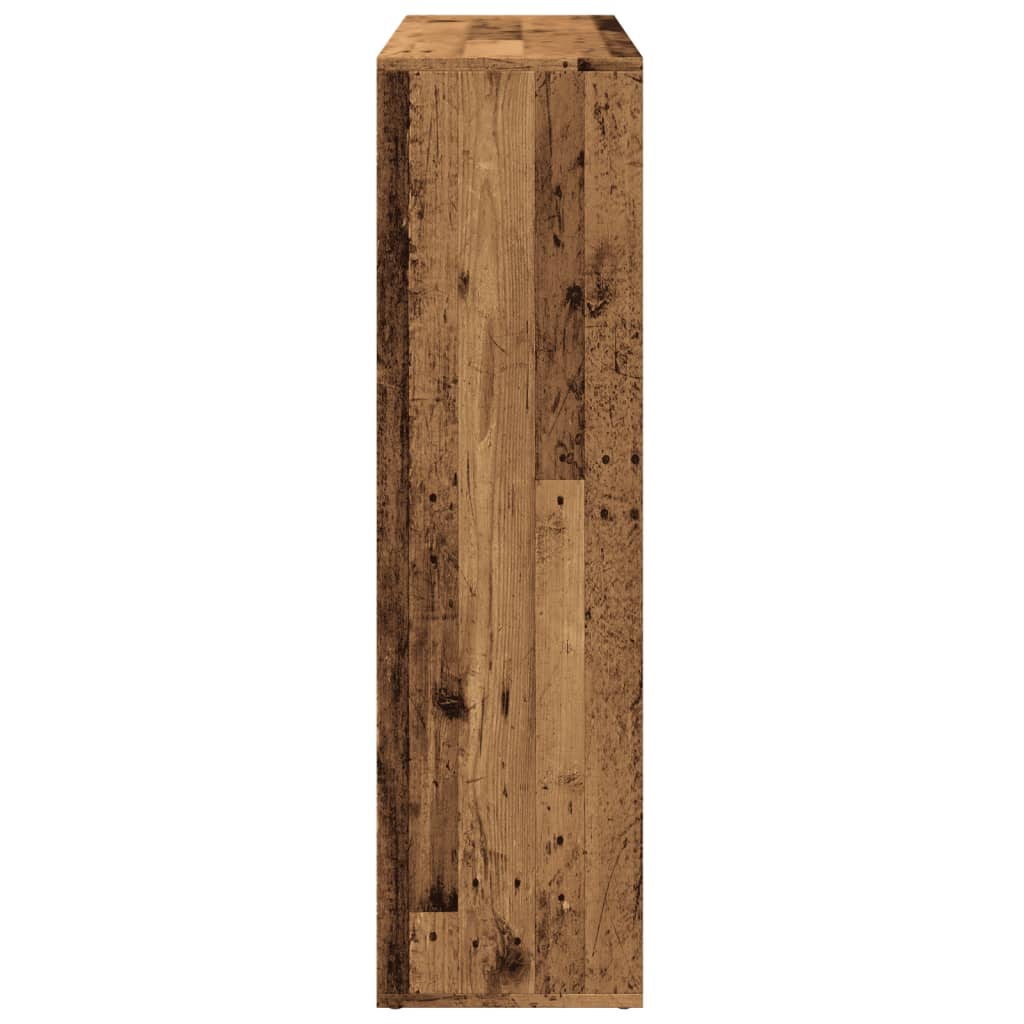 Knihovna/dělící stěna old wood 102x29x103,5 cm kompozitní dřevo