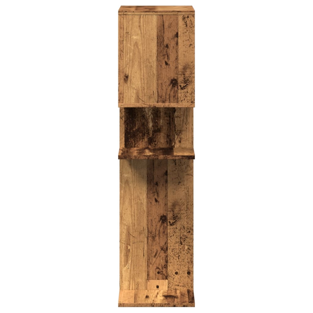 Knihovna / dělicí stěna old wood 92x29x112 cm kompozitní dřevo