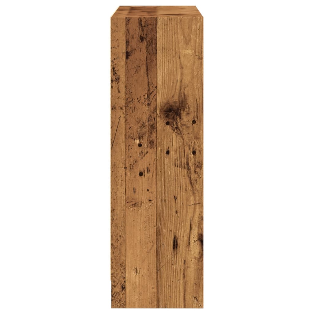 Knihovna old wood 80 x 24 x 76 cm kompozitní dřevo