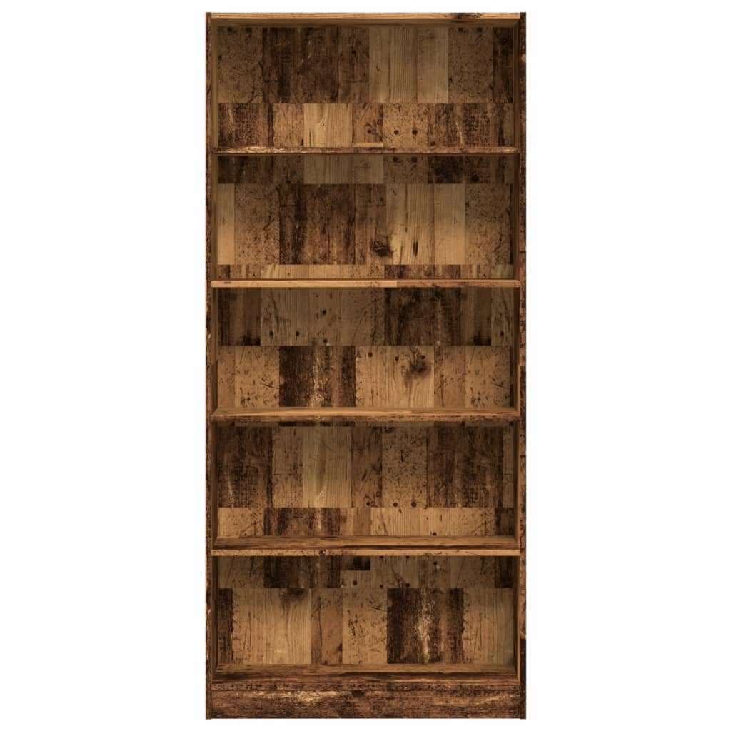 Knihovna old wood 80x24x176 cm kompozitní dřevo