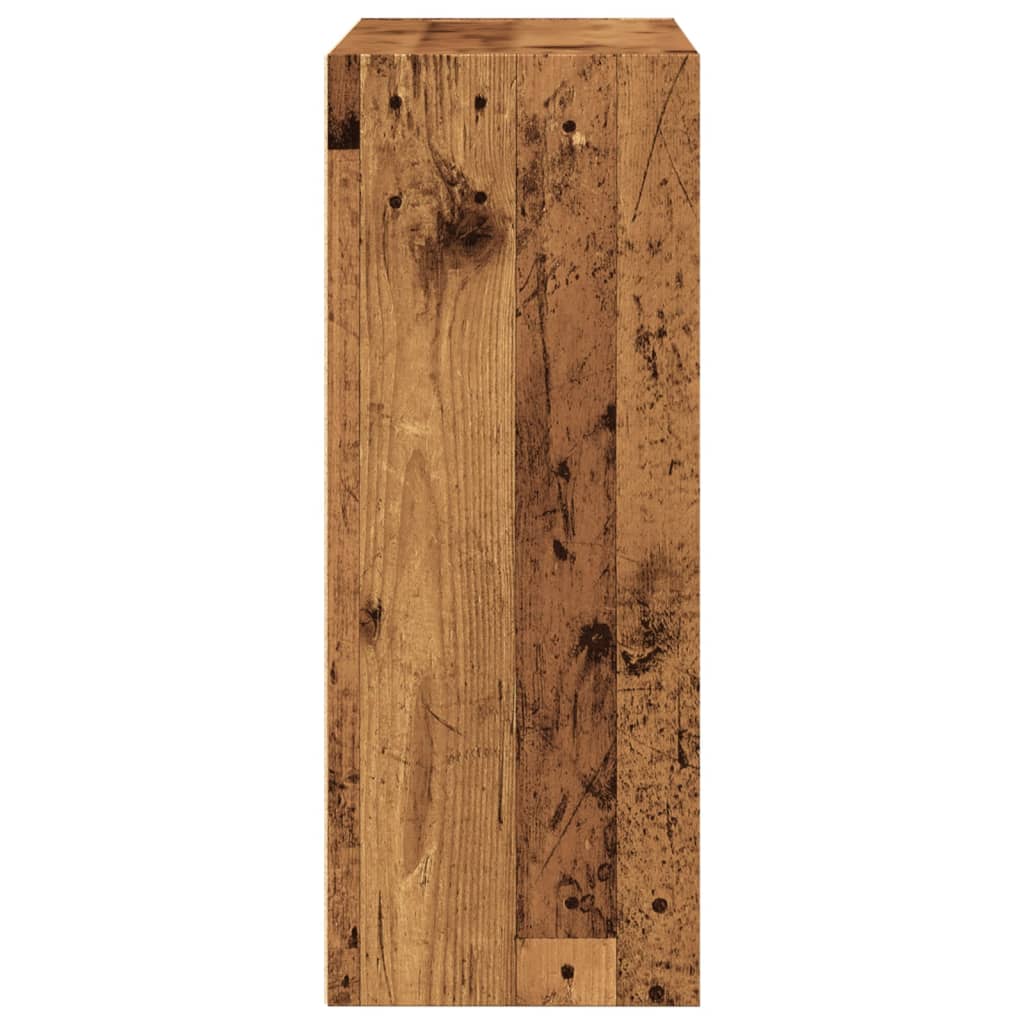 Knihovna old wood 80 x 30 x 77 cm kompozitní dřevo