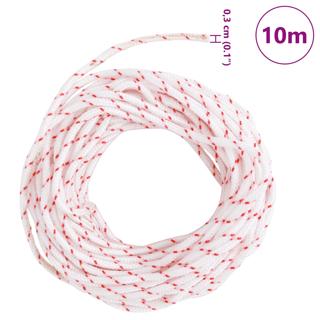 Startovací šňůra bílo-červená Ø 3 mm 10 m nylon