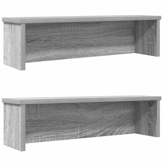 kuchyňské regály stohovatelné 2 pcs šedý sonoma 50x15x16 cm