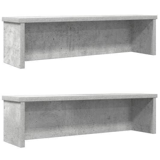 kuchyňské regály stohovatelné 2 pcs betonově šedá 60x15x16 cm