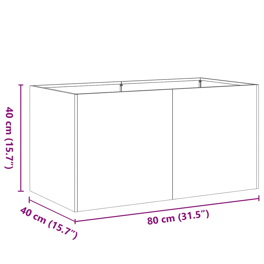 Truhlík 80x40x40 cm pozinkovaná ocel