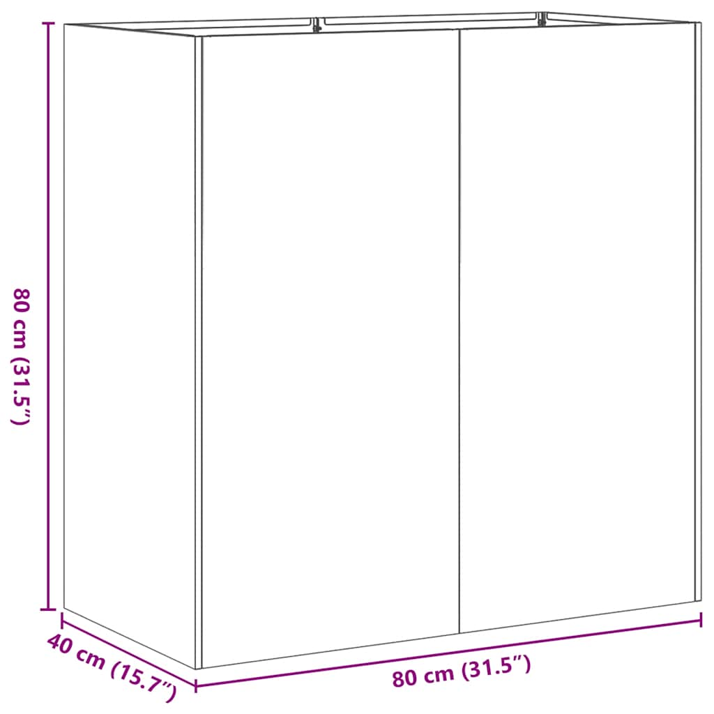 Truhlík 80x40x80 cm Pozinkovaná ocel