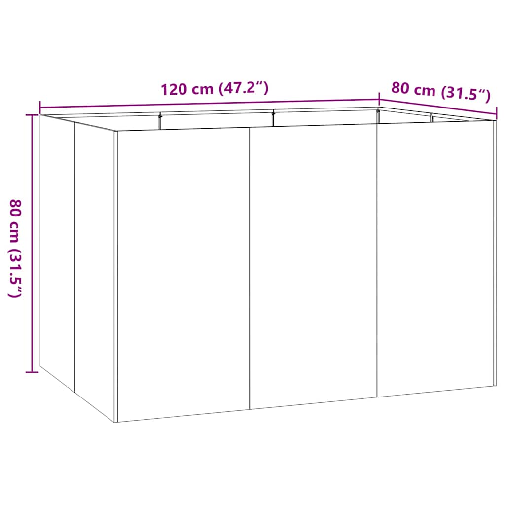 Truhlík 120x80x80 cm pozinkovaná ocel