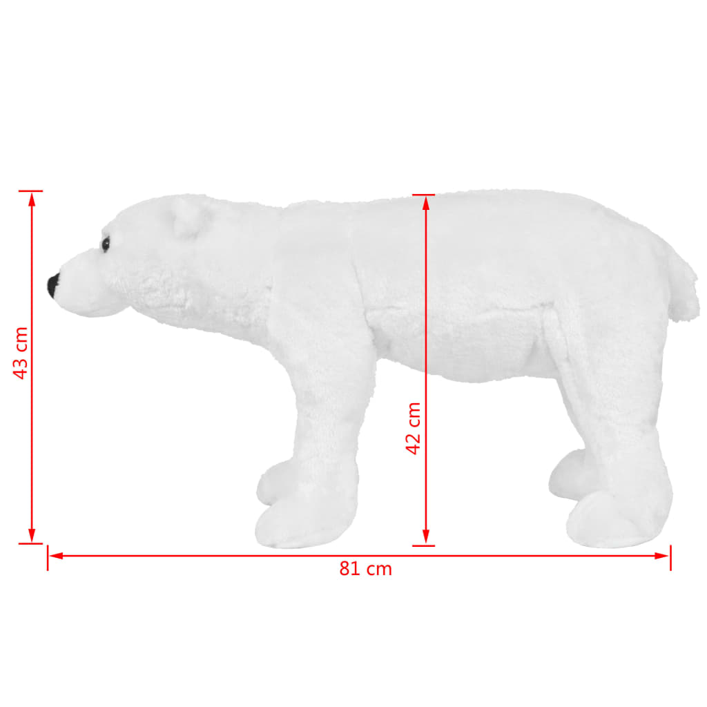 Stojící plyšová hračka lední medvěd bílý XXL